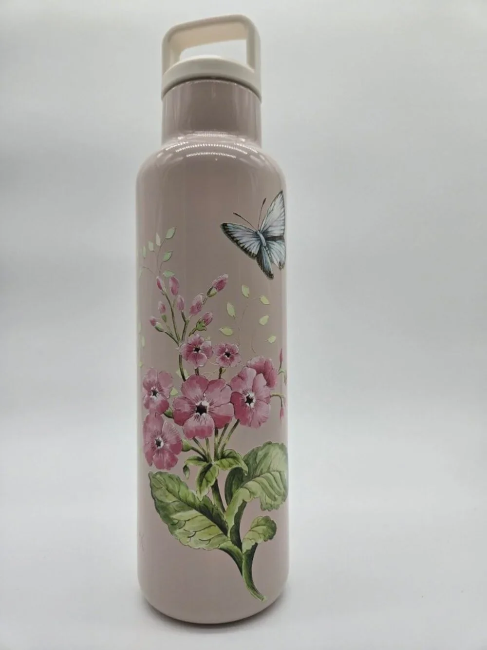 Lenox Butterfly Meadow Pink 18 oz Insulated Water Bottle Leak Proof NWT - Picture 3 of 5